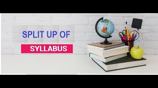 SPLIT UP SYLLABUS   I TO V 2020-21