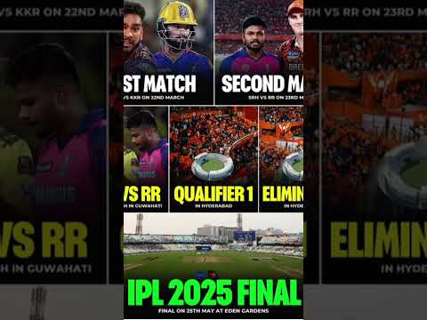 IPL match schedule #cricket #ipl #viratkohli #rohitsharma #msdhoni #ipl2025