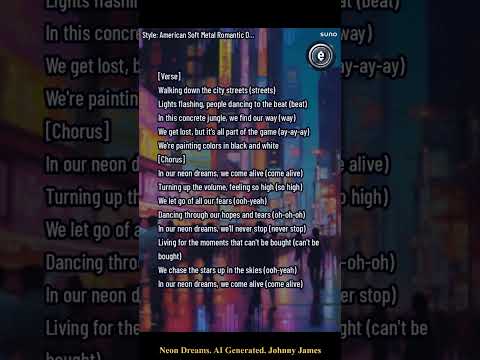Neon Dreams. I created a complete original song using #AI the results are amazing.