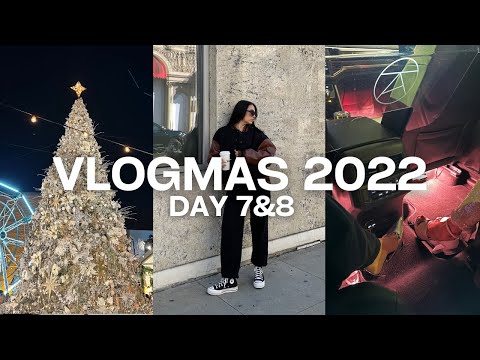 VLOGMAS DAY 7&8 | GRWM, shoot day, Revolve winter event