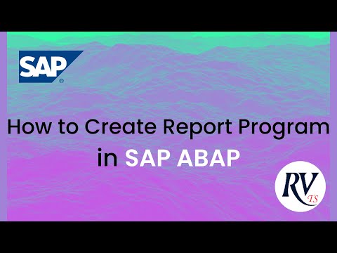 How to create report program in SAP ABAP | ABAP Developer | RVTS