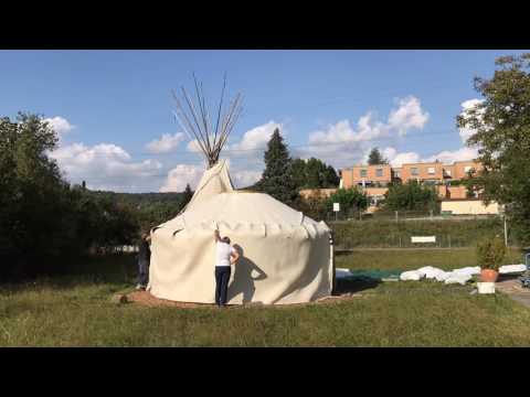 Zeltwelt | Jurten-Aufbau | Ausstellung Diessenhofen