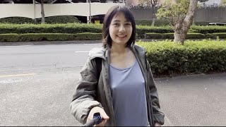 【ノーブラ散歩】駅の近くで散歩していたらびっくりしちゃいました