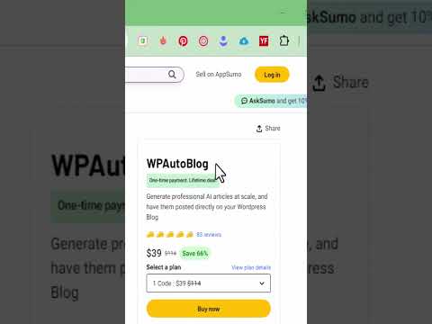 WPAutoBlog: The Ultimate AI Blog Post Generator for $39! #shorts #viral #youtubeshorts