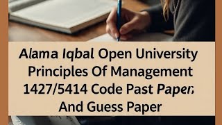 AIOU 1427/5414 Past Papers| AIOU 1427 Past Papers|AIOU 1427 Guess Paper|AIOU 1427 Old Paper|AIOU1427