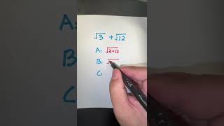 Tricky math: Square roots | How to simplify radicals #trickymath #squareroot #radical #shorts