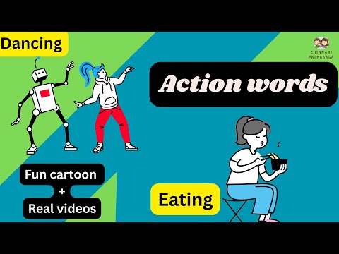 Learn Action Words for Kids | Basic Verbs in English with Fun Examples | ChinnariPathasala