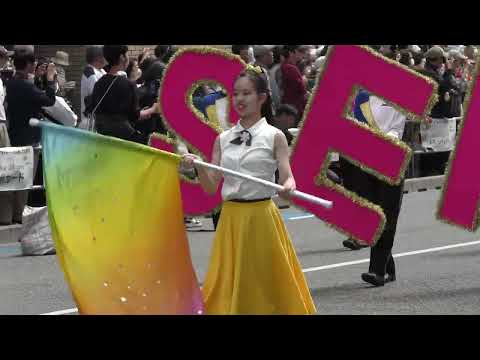 精華女子高校博多どんたくカラーガード