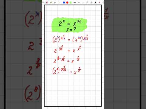 Solve: 2^x = x^32 🤯#shorts #shortsfeed #mathstricks