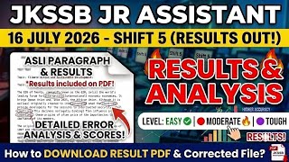 JKSSB Typing Test Review | 16 July Shift 5  Complete Analysis & Exam Level 🔴
