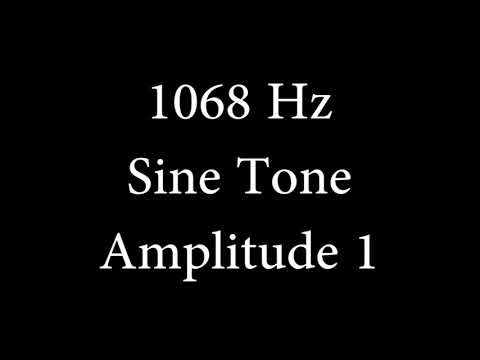 1068 Hz Sine Tone Amplitude 1