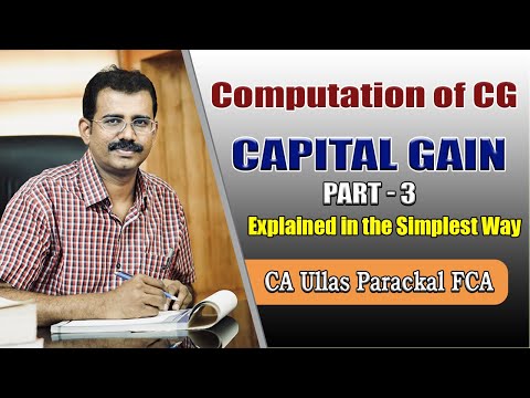 Computation of Capital Gain (CAPITAL GAIN - Part 3)  #bcom #mcom #castudents #cma  #tax #cmacoaching