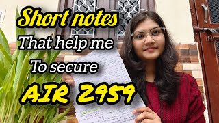 How to make effective short notes🔥‼️By AIR 2959| #shortnotes#neet#neettipsandtricks #mbbs #neettips 