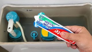 Put toothpaste in the Toilet tank For This Amazing hack
