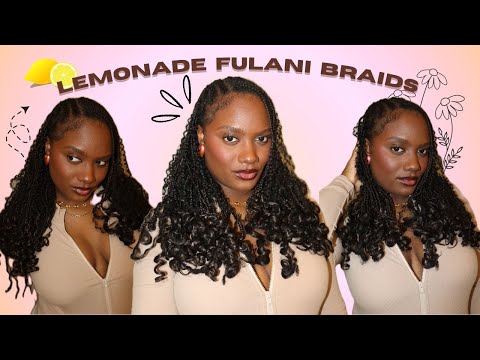HOW TO: Lemonade Fulani Braids on 4C Hair | Easy & Trendy Protective Style 2025 💛✨