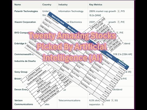 20 Amazing Stocks - Picked by Artificial Intelligence!  Using Clive Thompson's techniques.