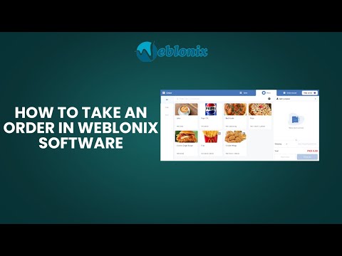 How to take an order for customer in restaurant management software