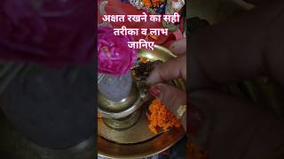 अक्षत रखने का तरीका व लाभ #pandit_pradeep_ji_mishra #baba #upay  #katha #shiv #shorts @sairadha #yt