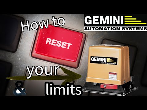 How to reset your GEMINI gate motor and/or learn new limits