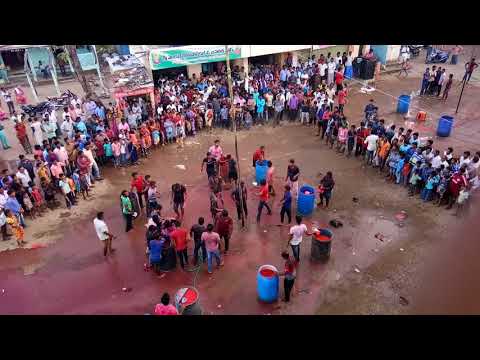 Krishnastami celebrations in dahegaon | pole climbing game in Dahegaon #Telugutecheye