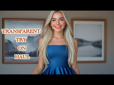 4K try on haul transparent | try on mirror view | transparent see through |transparent 4k |try sheer