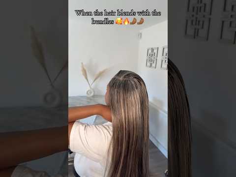 Grey highlights sewin 🥰🥰 #sewing  #weave #weaveon #wefthair #highlightshair #greyhair #leaveout