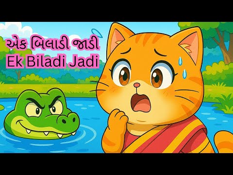 "એક બિલાડી જાડી – Gujarati Kids Rhyme | MiniMinds"