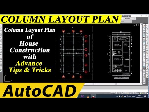 Column layout plan in autocad ||Creating layout plan || Structural column Drawing layout plan
