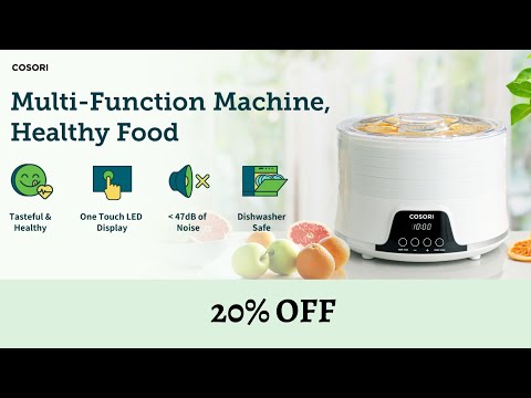 COSORI Food Dehydrator for Jerky Fruit Meat Dog Treats Herbs Vegetable and Yogurt