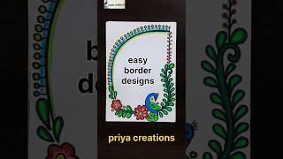 Top 10 border designs | Peacock border design | side border designs | border design | project design