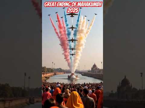 Great, conclusion of Mahakumbh 2025 #mahakumbh2025 #mahadev #airshow #prayagraj #ytshorts 🚩🚩😳🙏🕉️🕉️🚩🚩