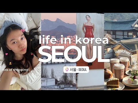 SEOUL vlog 🧸 korean food, essential skincare and make up, olive young, cute cafes, introvert diaries