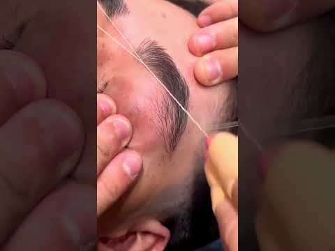 Thick eyebrows threading 🧵 #eyebrow #eyebrows
