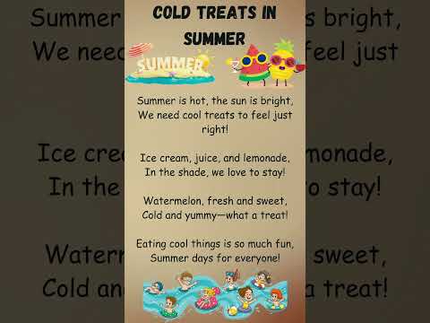 Cold Treats in Summer| Poems in English | English poem for kids | #shorts