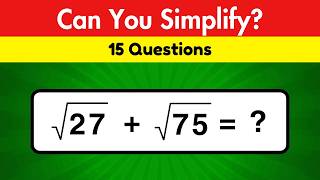 Math Quiz That Will Test Your Radical Simplification Skills!