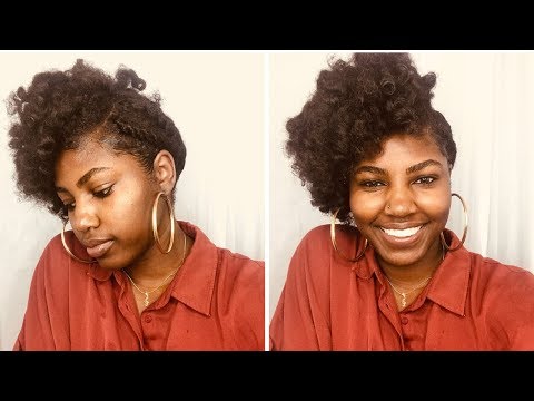 FLAT TWIST & CURL UPDO | Natural hair protective style