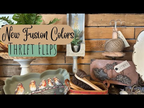 Thrift Store Makeovers using the New Fusion Mineral Paint colors 2024