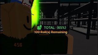 I used 100 POWER ROLLS with 65% luck Boost in INK GAME (Roblox)