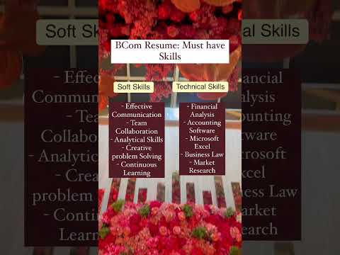 Bcom Resume: Must Have Skills #bcom #skills #resume #graduate