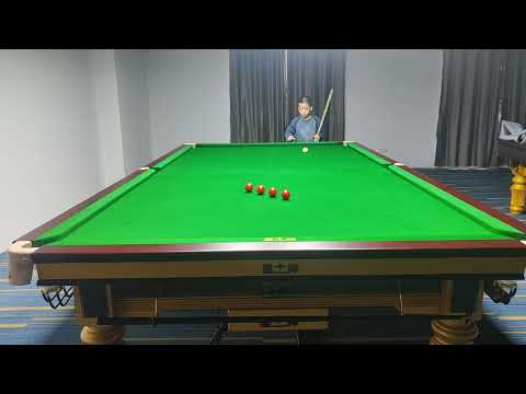 Training my 8 year old student Guan Hanlin at Yushan International Billiards Academy China
