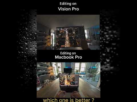 Comparing Vision Pro Vs MacBook Pro Editing!#visionpro #macbookpro #yshorts #viral