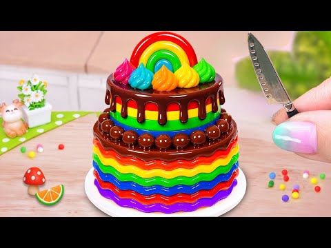 The Most Artistic Rainbow Swirl Cake 🍓 Funny New Rainbow Cake Making 💓 Cake In Wonderland