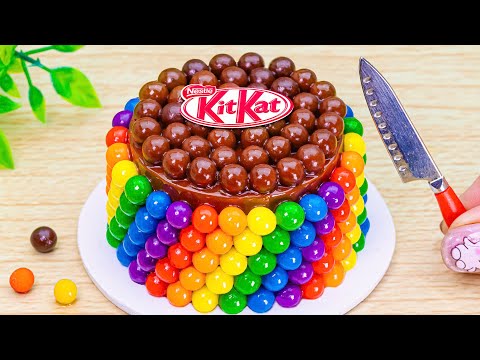 Best Miniature Rainbow Kitkat Cake Decorating🌈So Yummy KITKAT Chocolate Cake Recipe | Baking Yummy