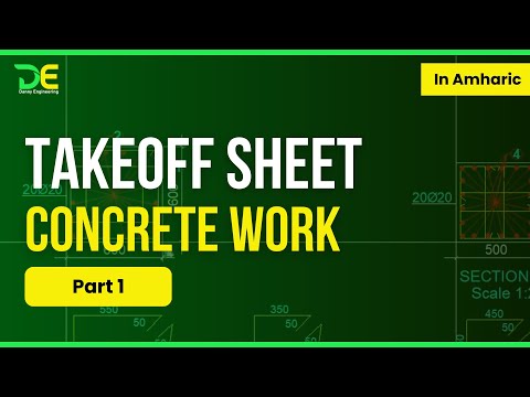Super Structure Takeoff Sheet on Column and concrete slab Work | PART 1