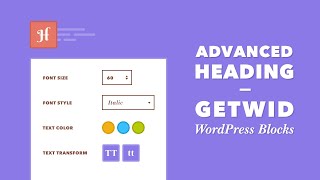 Advanced Heading - Getwid WordPress Blocks
