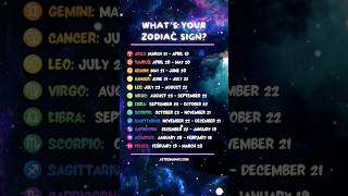Zodiac Sign Dates ⭐