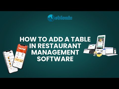 How to Add a table in restaurant management software