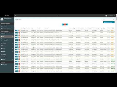 Part 4 - Sales Module in SMRT Freight Forwarding Software