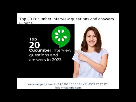Top 20 Cucumber Interview questions and answers in 2023