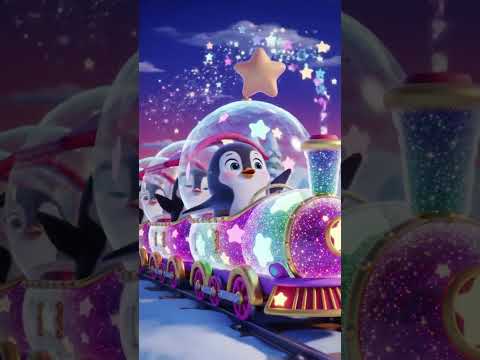 Penguin’s Magical Bubble Train Ride! 🐧✨🚂 #Shorts